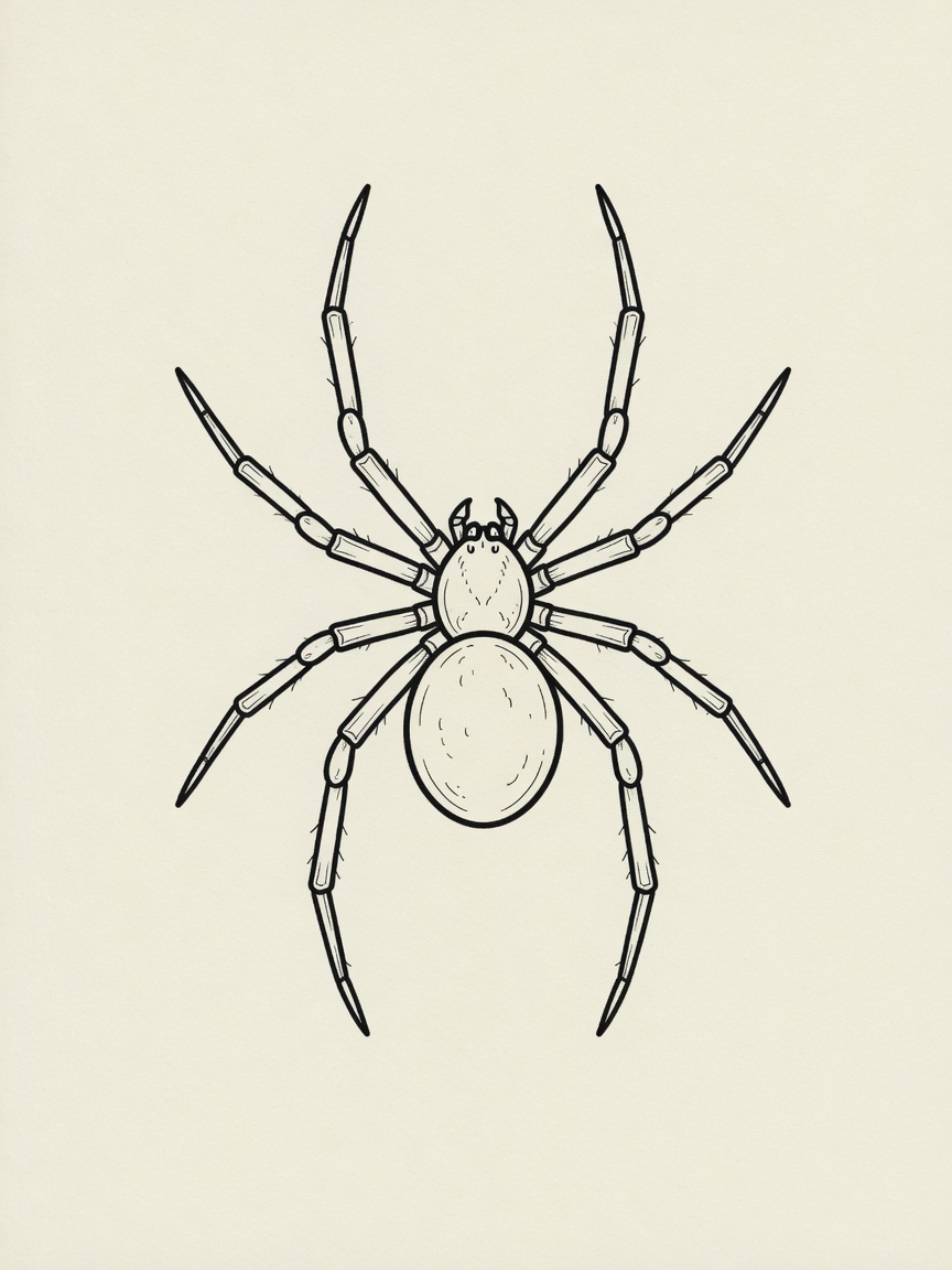 Spider — Fine Line Tattoo — Fine Line spider tattoo design
