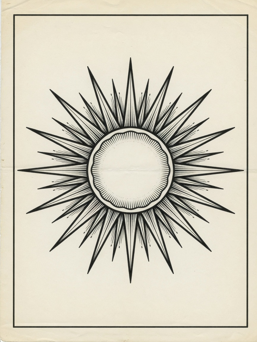 Sun — Fine Line Tattoo — Fine Line sun tattoo design