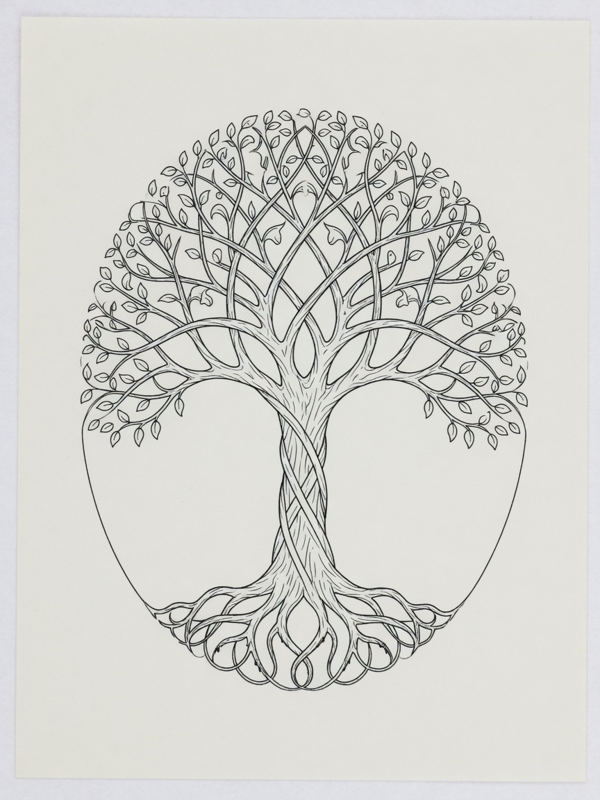 Tree of Life — Fine Line Tattoo — Fine Line tree-of-life tattoo design