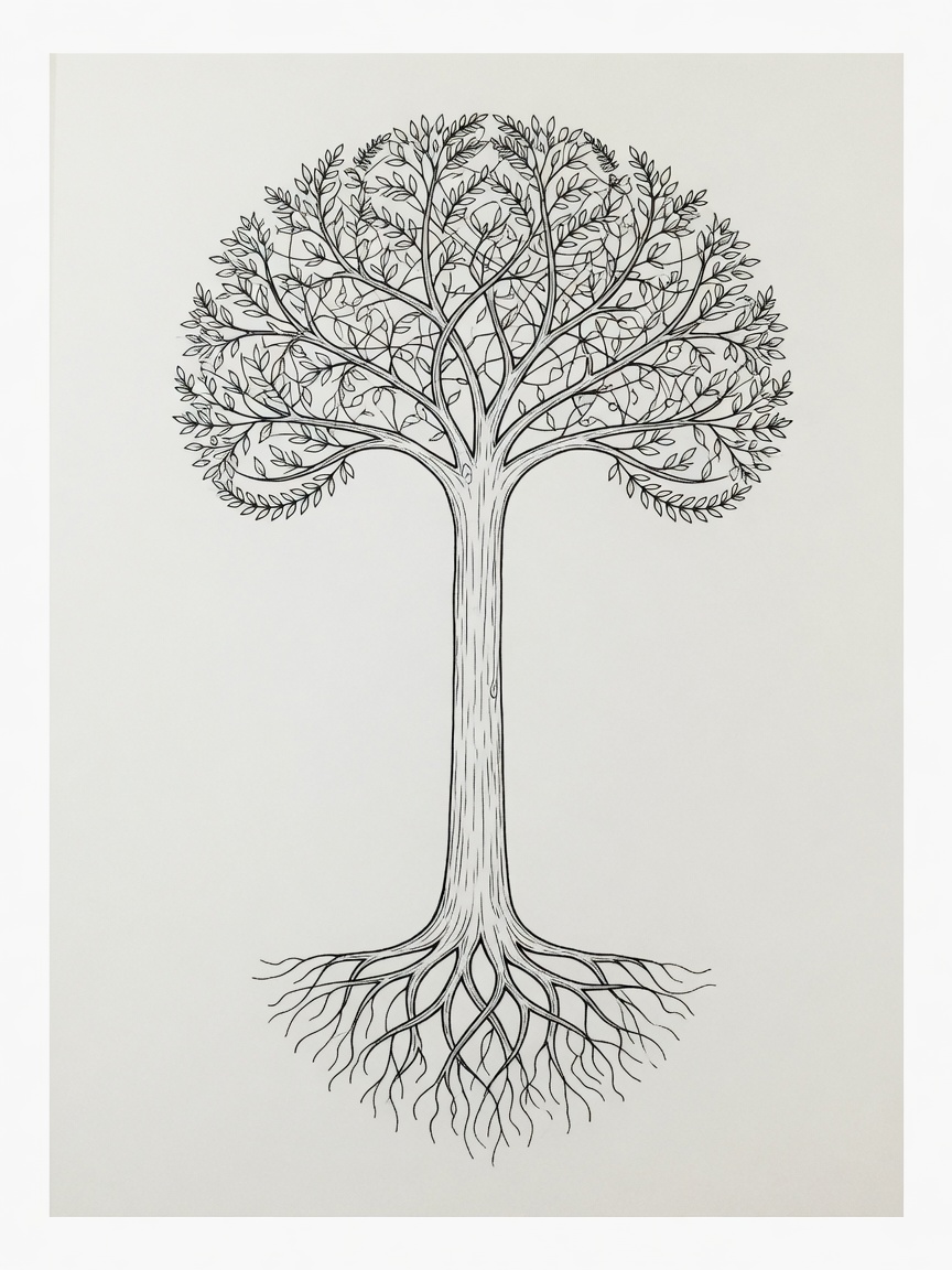 Tree of Life — Fine Line Tattoo — Fine Line tree-of-life tattoo design